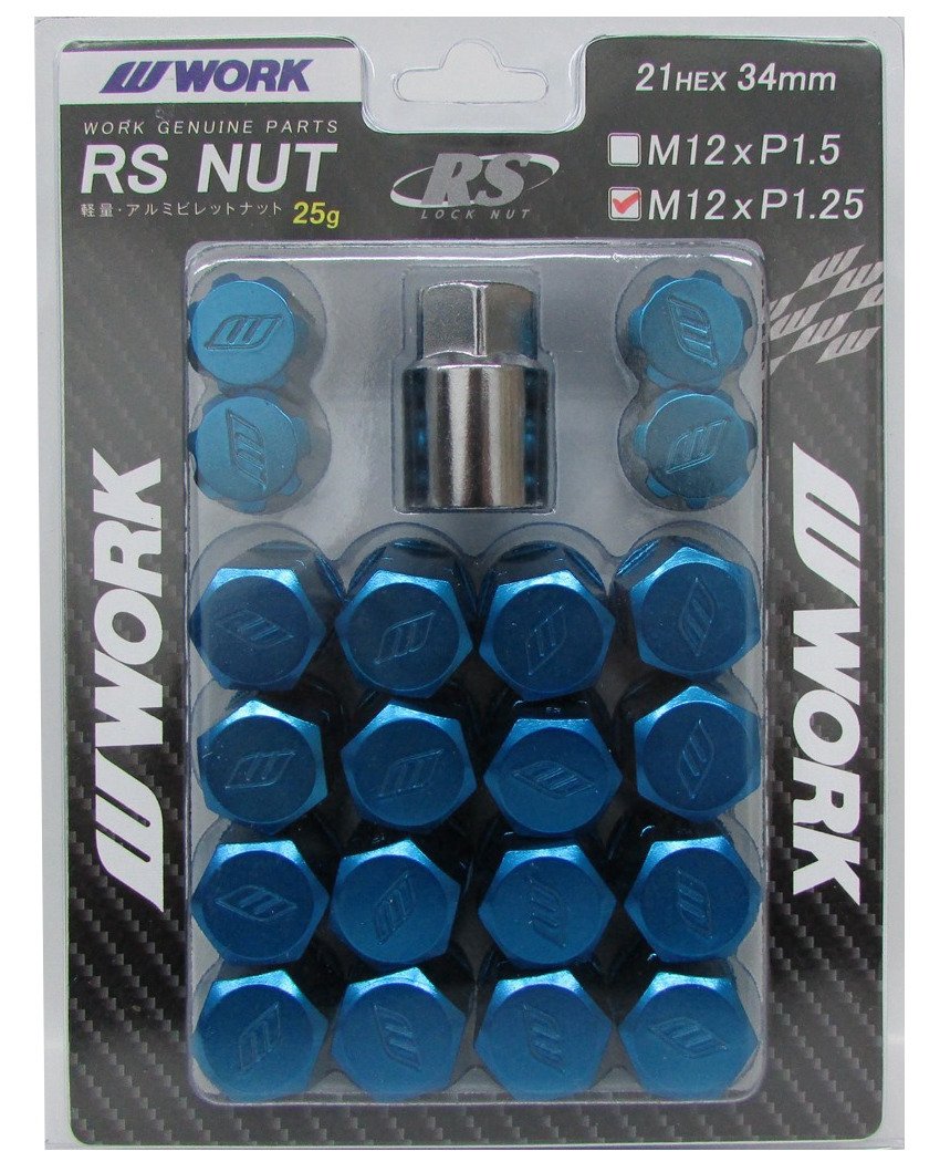 Amazon | WORK(ワーク) 軽量ロックナットセット RSナット ブルー 21HEX
